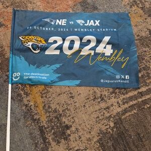 NFL London Football Flag NE vs JAX 2024 Wembley Flag